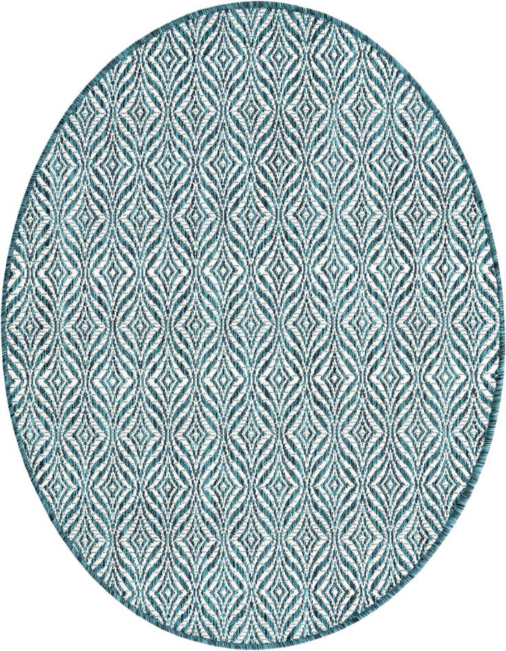 Detail image of 4' x 4' Easy-Clean Trellis Indoor / Outdoor Round Rug