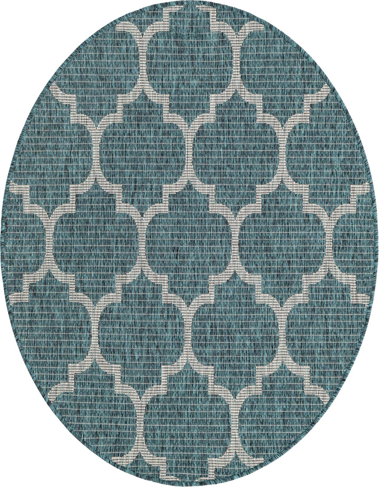 4' x 4' Easy-Clean Trellis Indoor / Outdoor Round Rug