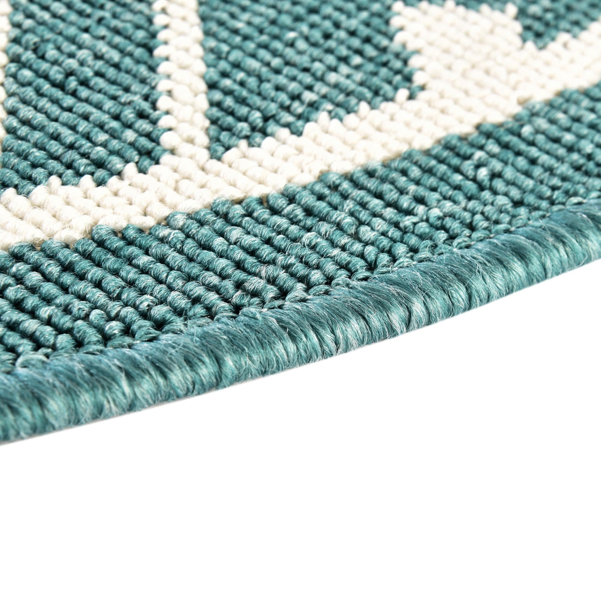 4' x 4' Easy-Clean Trellis Indoor / Outdoor Round Rug