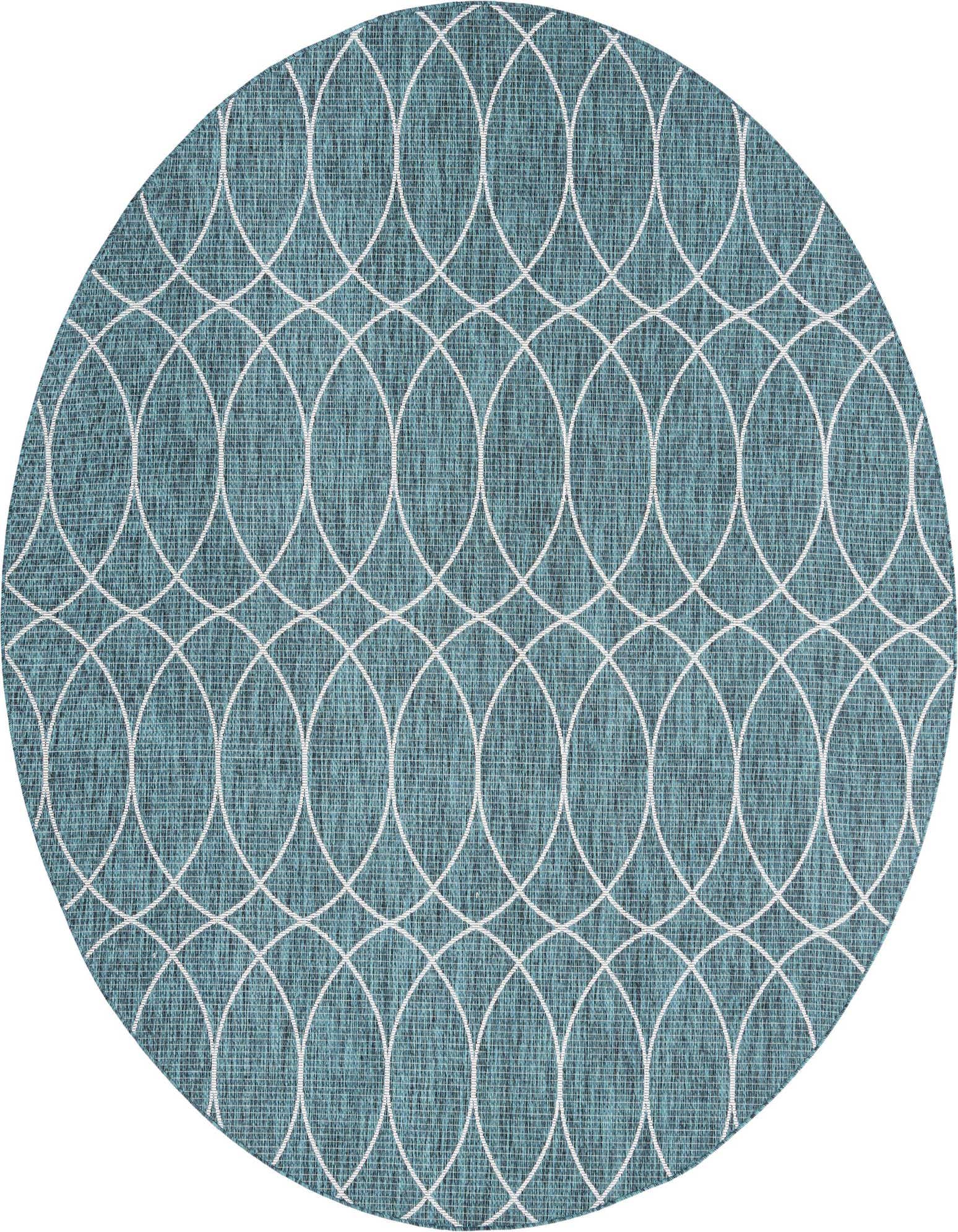 10' x 10' Easy-Clean Trellis Indoor / Outdoor Round Rug