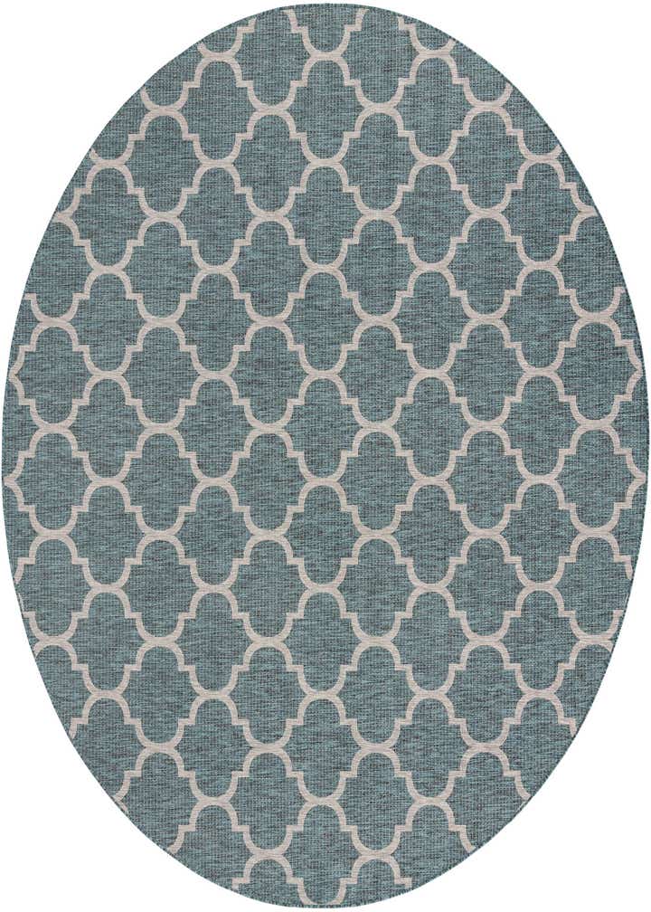10' 8 x 10' 8 Easy-Clean Trellis Indoor / Outdoor Round Rug