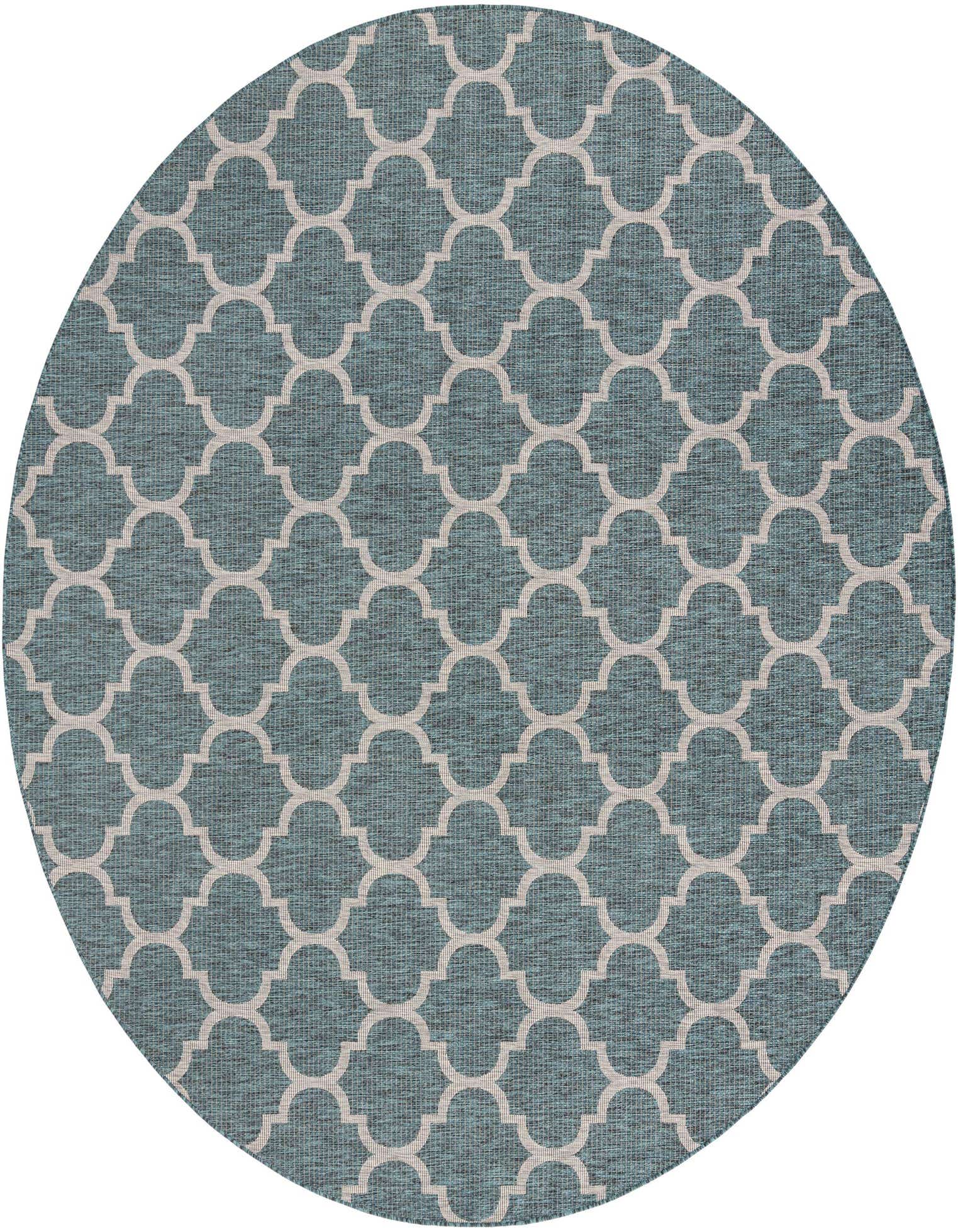 10' 8 x 10' 8 Easy-Clean Trellis Indoor / Outdoor Round Rug
