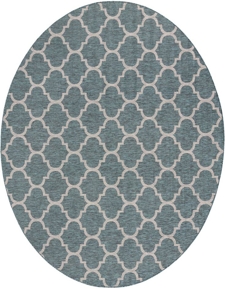 Detail image of 10' 8 x 10' 8 Easy-Clean Trellis Indoor / Outdoor Round Rug