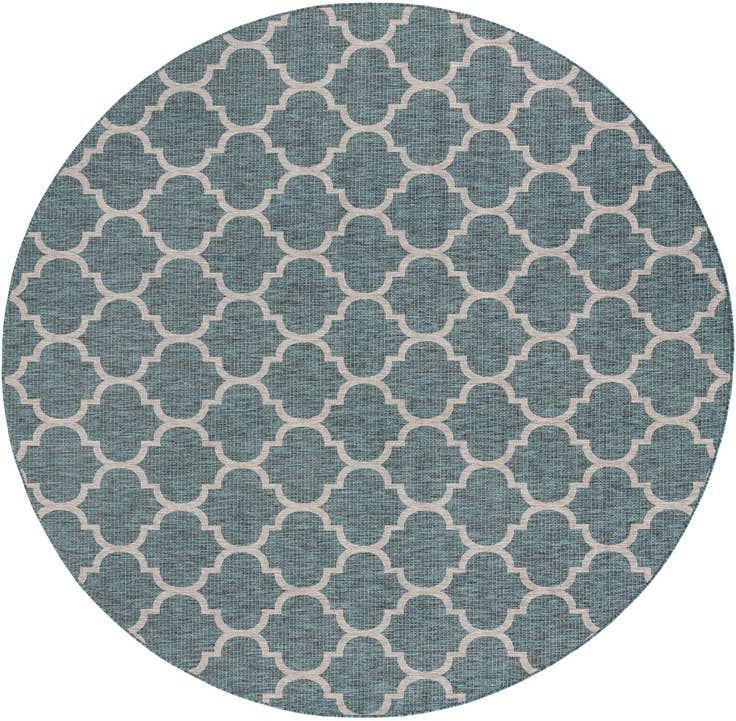 Detail image of 10' 8 x 10' 8 Easy-Clean Trellis Indoor / Outdoor Round Rug