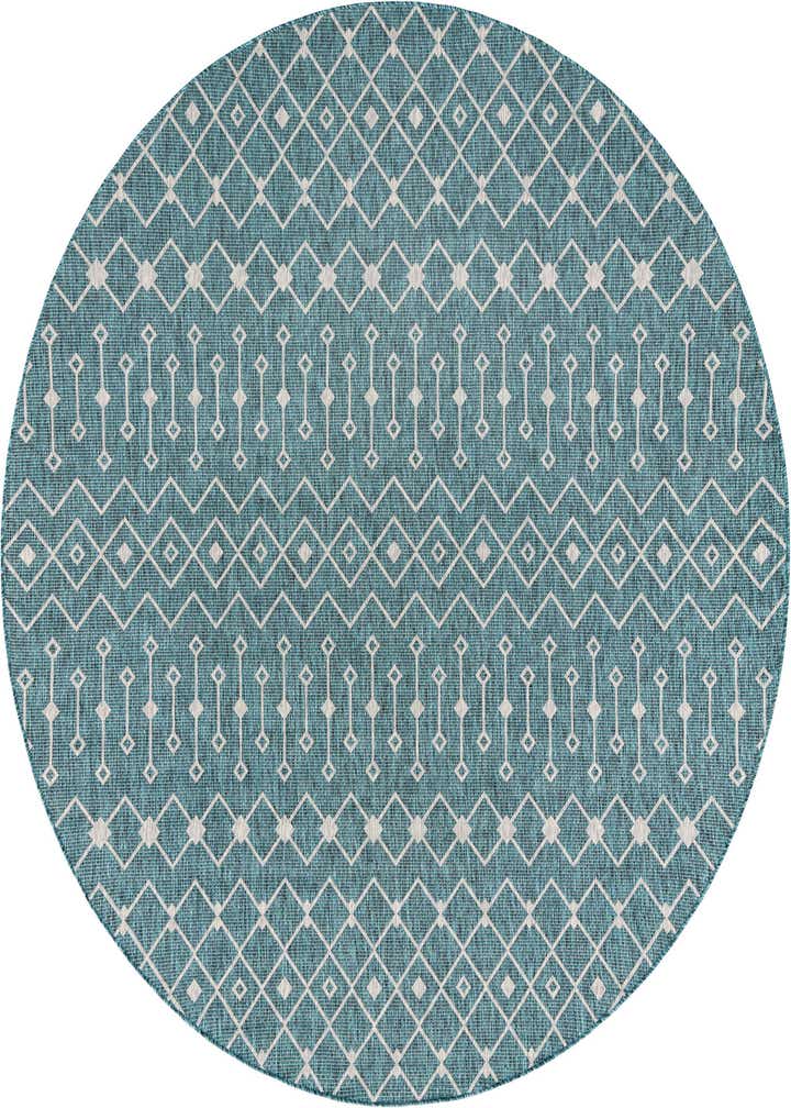 10' 8 x 10' 8 Easy-Clean Trellis Indoor / Outdoor Round Rug