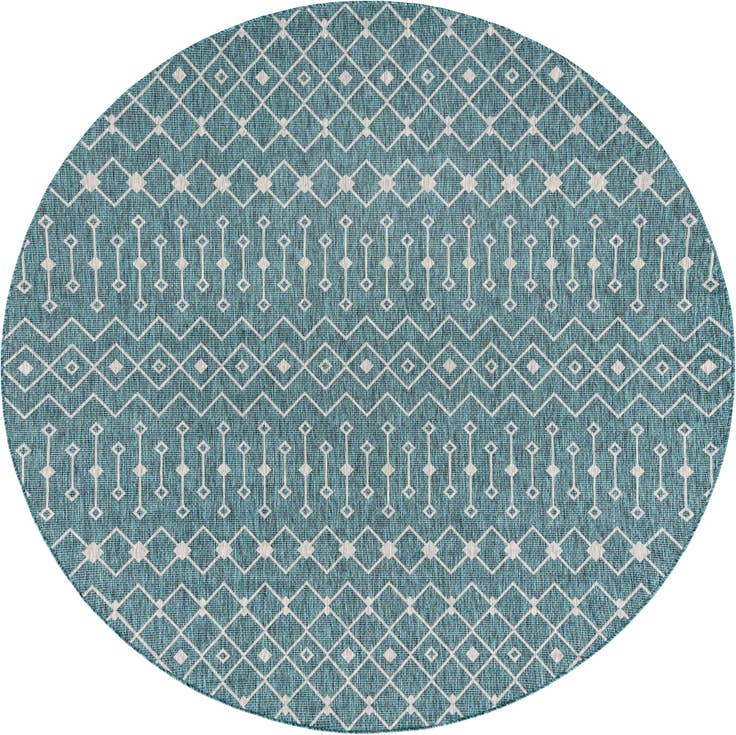 Detail image of 10' 8 x 10' 8 Easy-Clean Trellis Indoor / Outdoor Round Rug