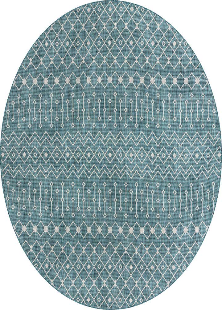 13' x 13' Easy-Clean Trellis Indoor / Outdoor Round Rug
