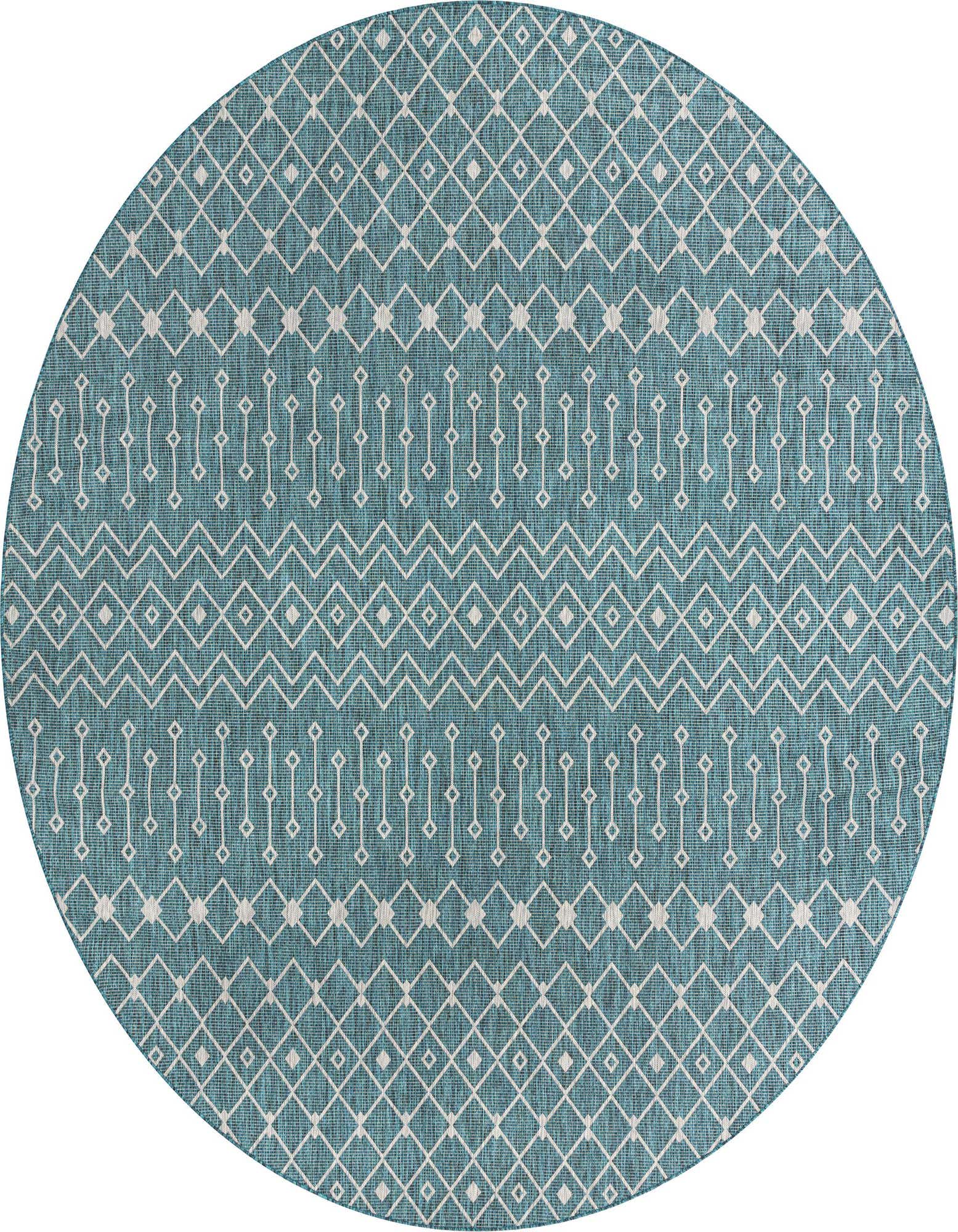 13' x 13' Easy-Clean Trellis Indoor / Outdoor Round Rug