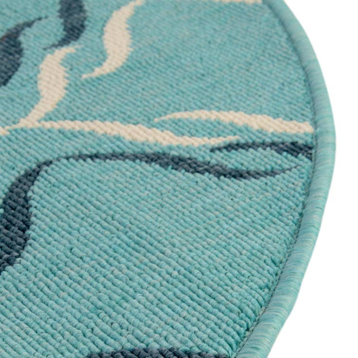 Detail image of 7' x 7' Easy-Clean Trellis Indoor / Outdoor Round Rug