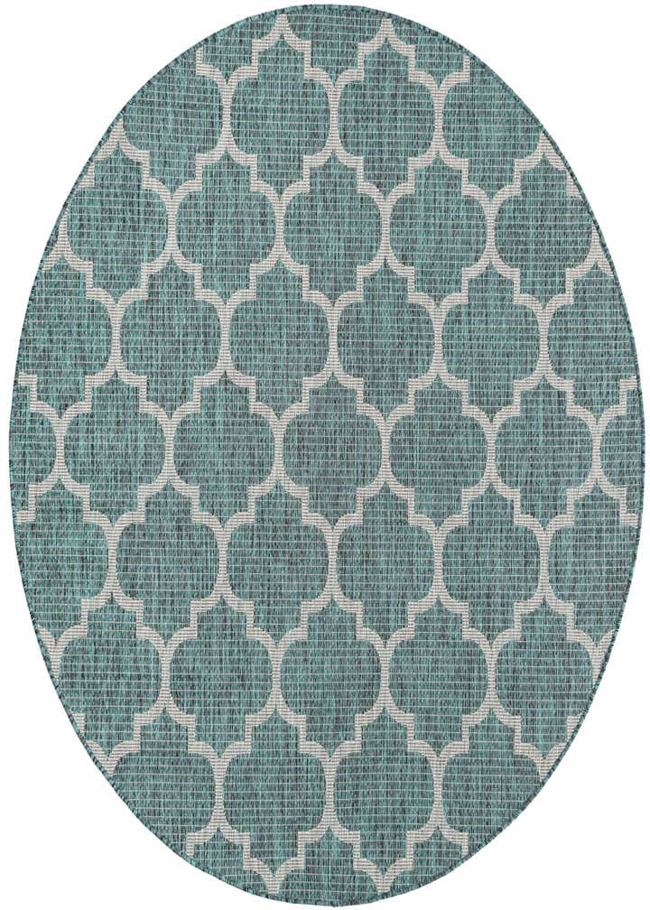 6' x 6' Easy-Clean Trellis Indoor / Outdoor Round Rug