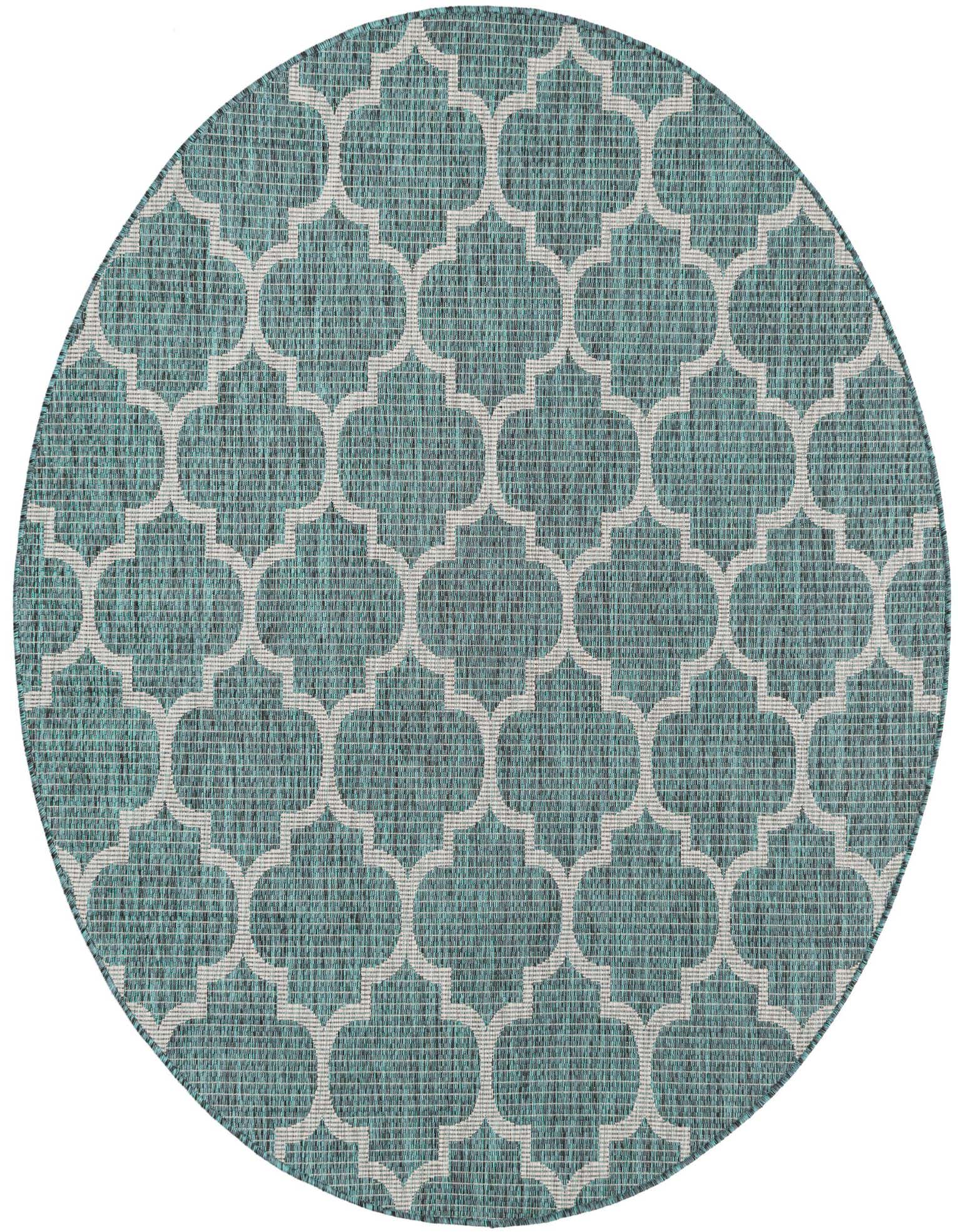 6' x 6' Easy-Clean Trellis Indoor / Outdoor Round Rug
