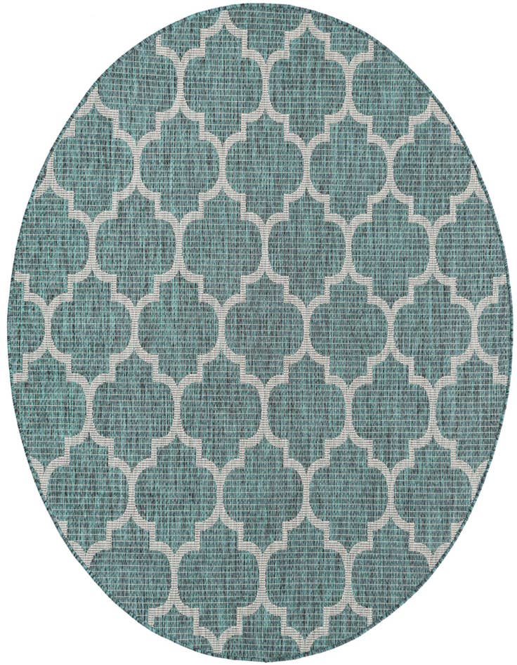 Detail image of 6' x 6' Easy-Clean Trellis Indoor / Outdoor Round Rug