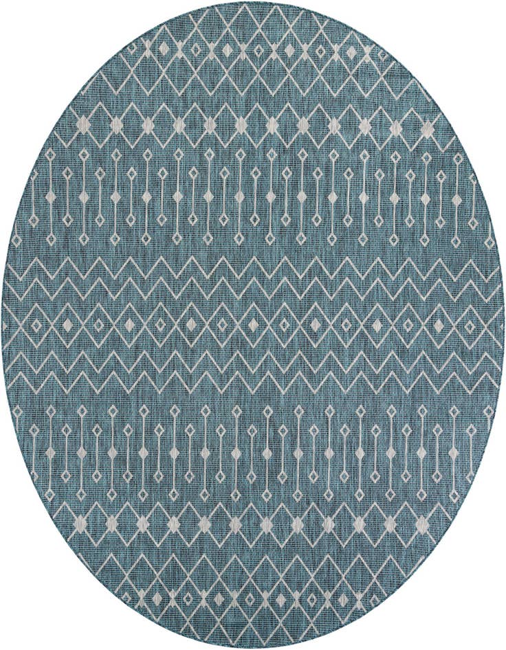 Detail image of 10' x 10' Easy-Clean Trellis Indoor / Outdoor Round Rug