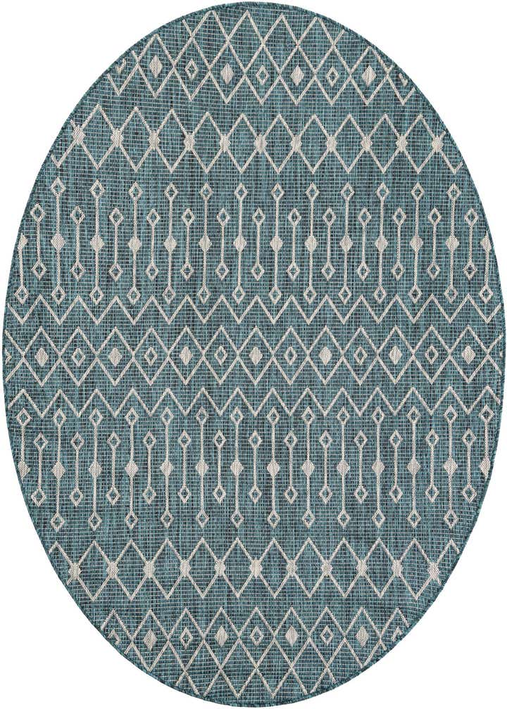 6' x 6' Easy-Clean Trellis Indoor / Outdoor Round Rug