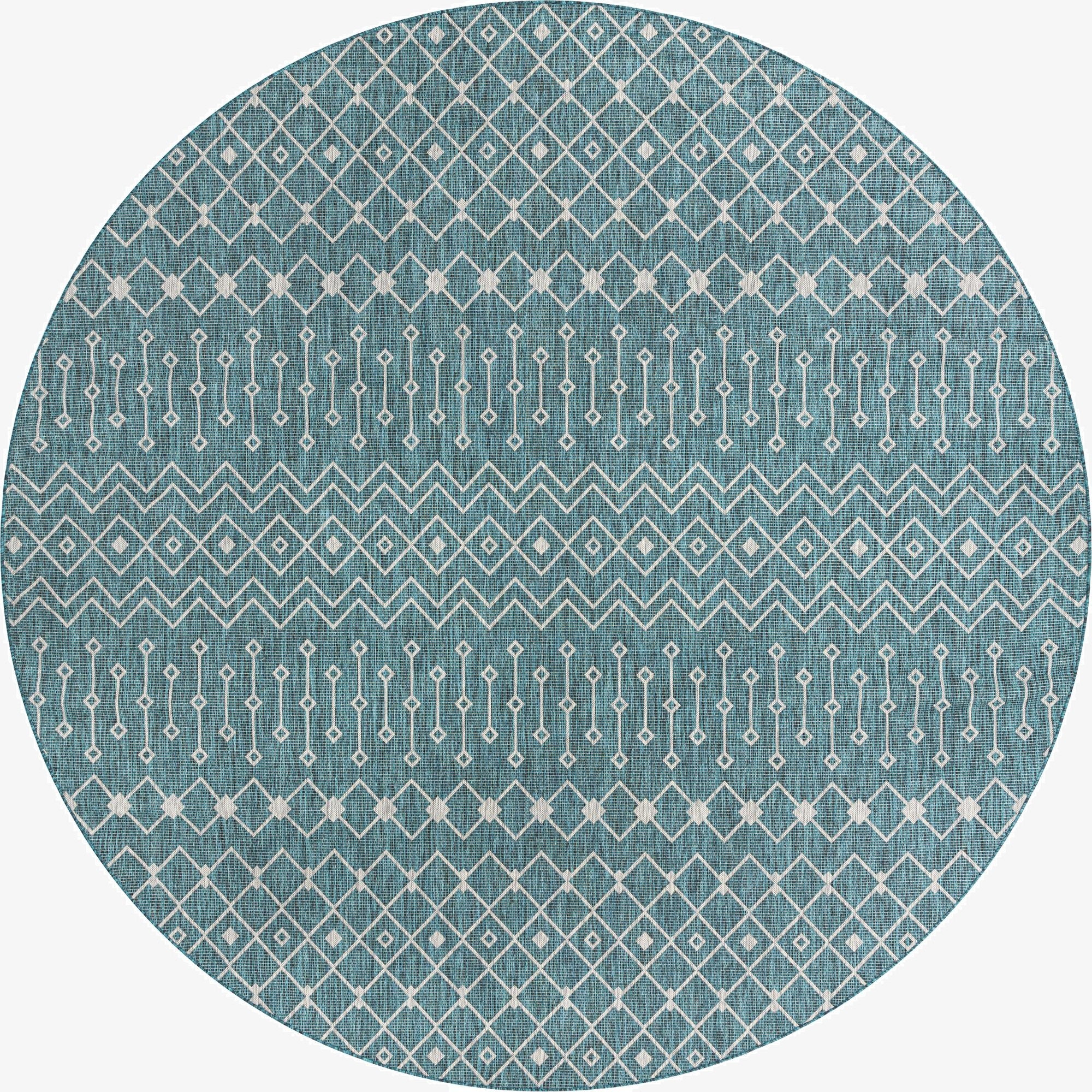 13' x 13'  Washable Trellis Indoor / Outdoor Round Rug