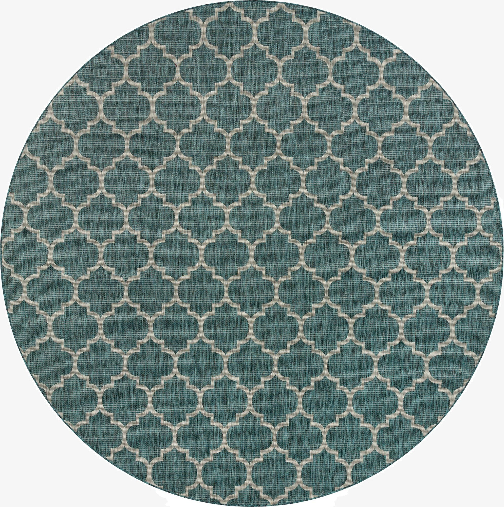 13' x 13'  Washable Trellis Indoor / Outdoor Round Rug