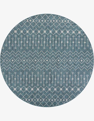 10' x 10' Easy-Clean Trellis Indoor / Outdoor Round Rug
