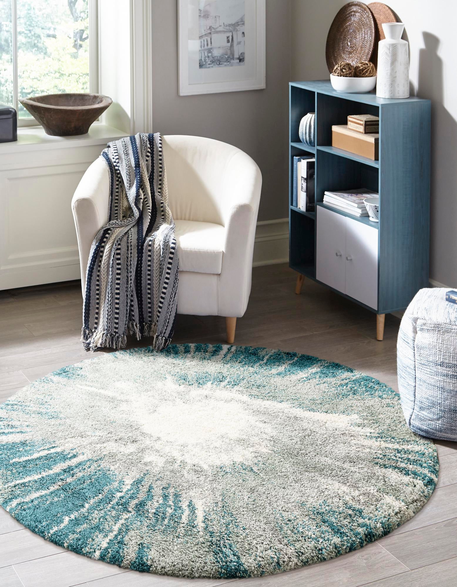 3' 3 x 3' 3 Soft Touch Shag Round Rug