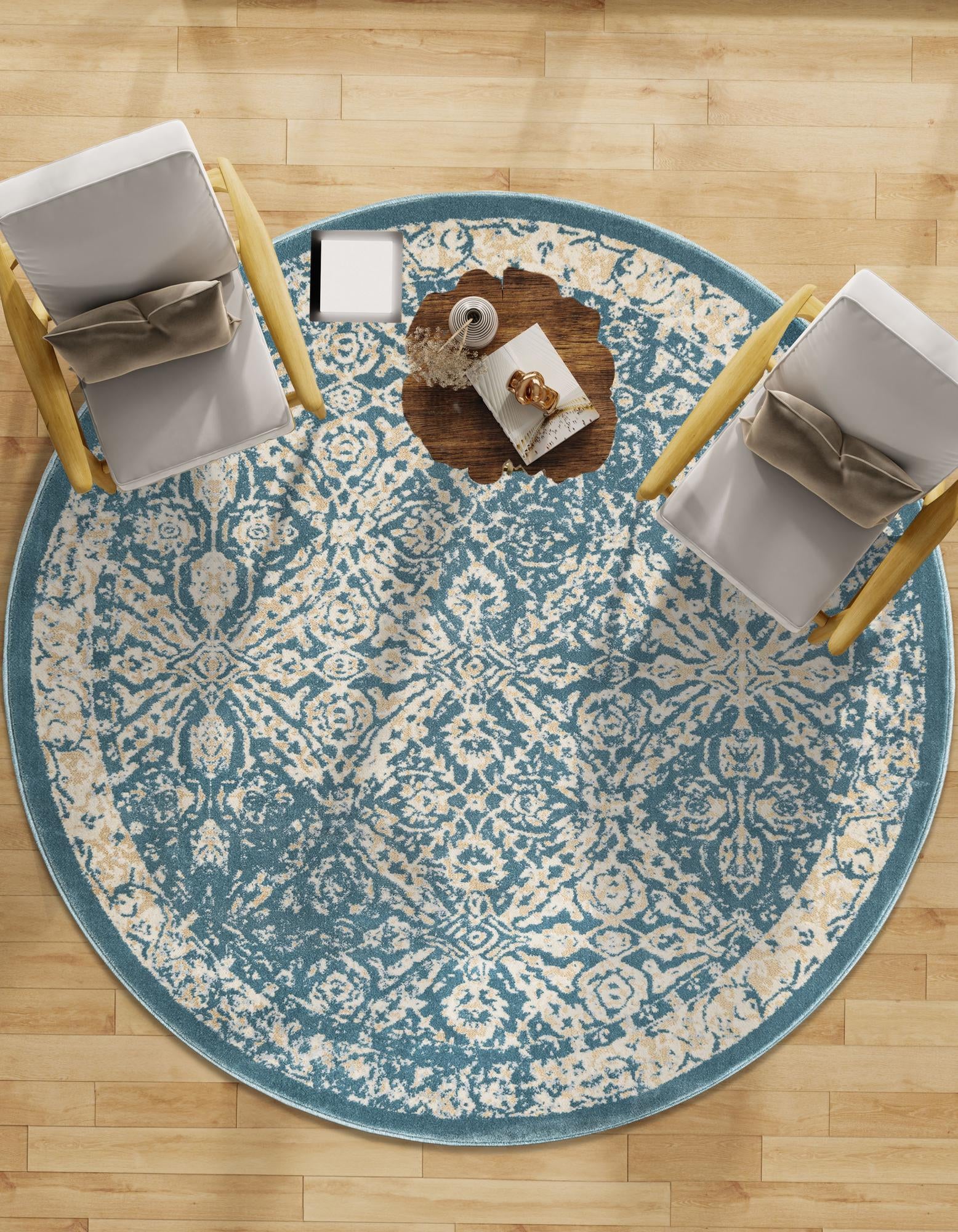 5' 3 x 5' 3 Stockholm Round Rug