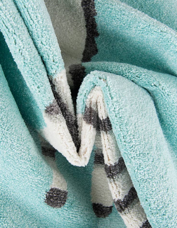 Detail image of 7' 10 x 7' 10 Zebra Whimsy Kids Round Rug