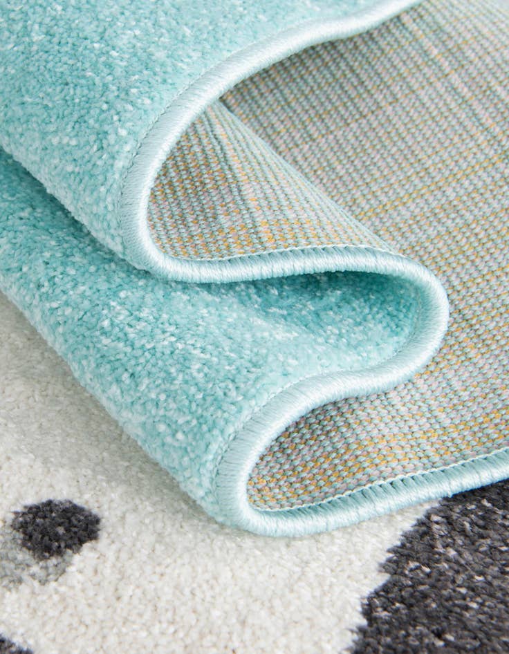 Detail image of 7' 10 x 7' 10 Zebra Whimsy Kids Round Rug