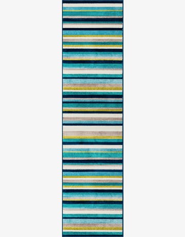 Teal Azalea Runner Rug