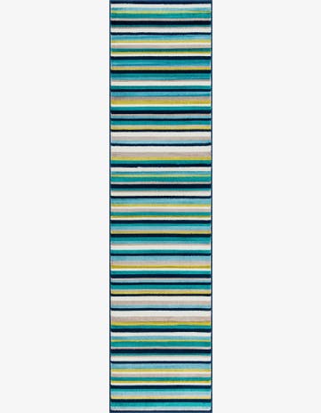 Teal Azalea Runner Rug