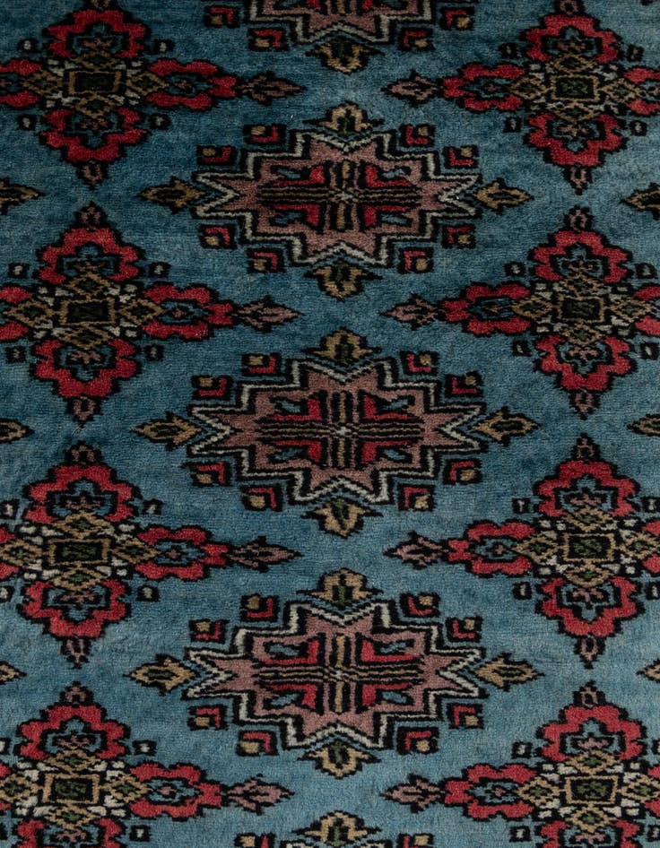 Detail image of 2' 7 x 12' 3  Hand Knotted Bokhara Oriental Wool Runner Rug