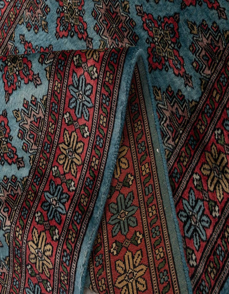 Detail image of 2' 7 x 12' 3  Hand Knotted Bokhara Oriental Wool Runner Rug