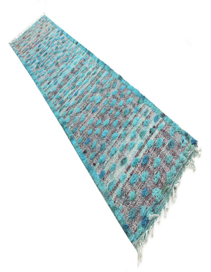 Detail image of 2' 7 x 11' 10 Hand Knotted Darya Wool Runner Rug