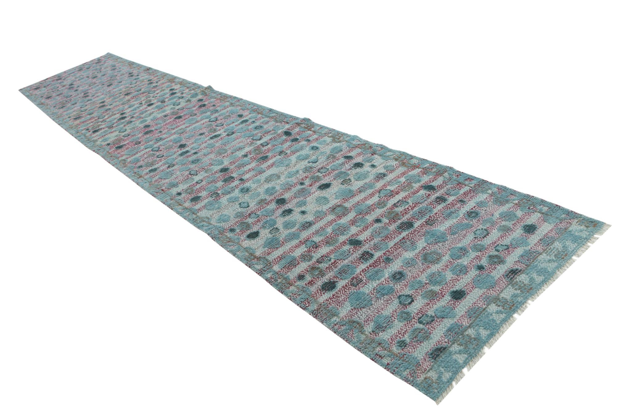 3' 1 x 15' 9 Hand Knotted Darya Wool Runner Rug