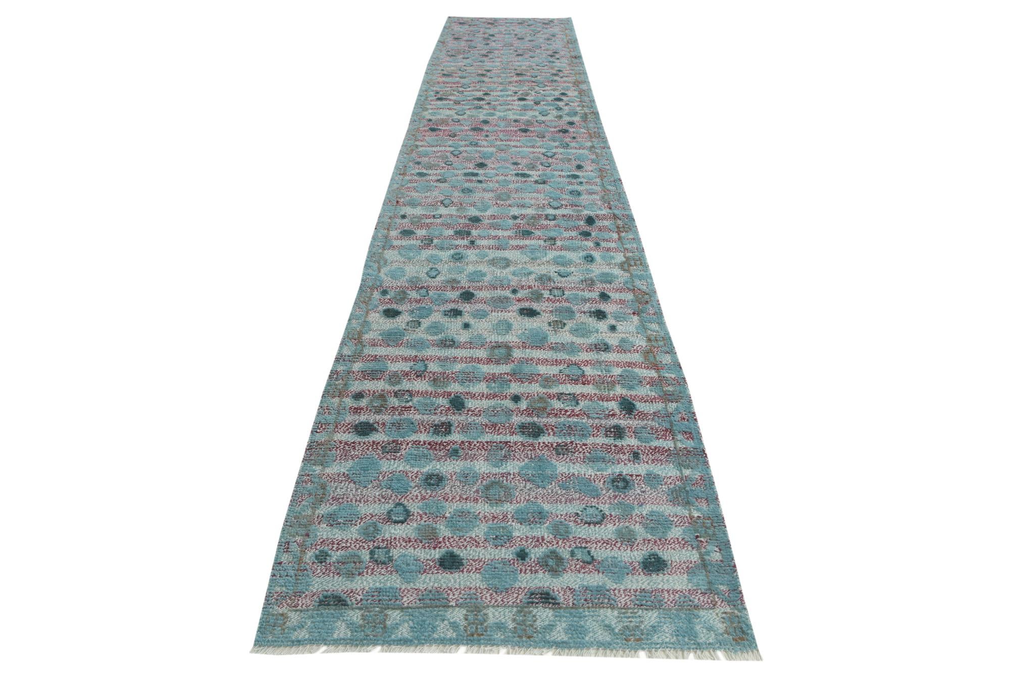 3' 1 x 15' 9 Hand Knotted Darya Wool Runner Rug