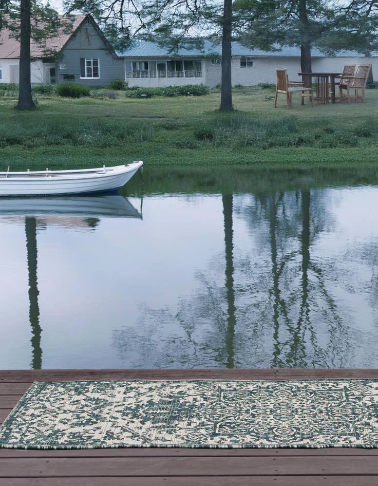 Detail image of 2' x 8' Easy-Clean Jill Zarin Dubai Indoor / Outdoor Runner Rug