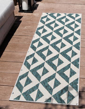 2' x 6' Easy-Clean Jill Zarin Napa Indoor / Outdoor Runner Rug