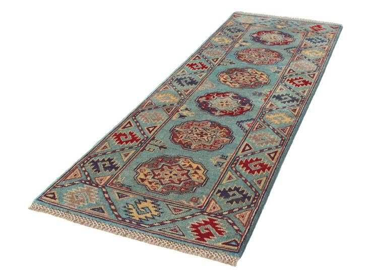 Detail image of 2' 1 x 6' 1 Hand Knotted Kazak Runner Rug