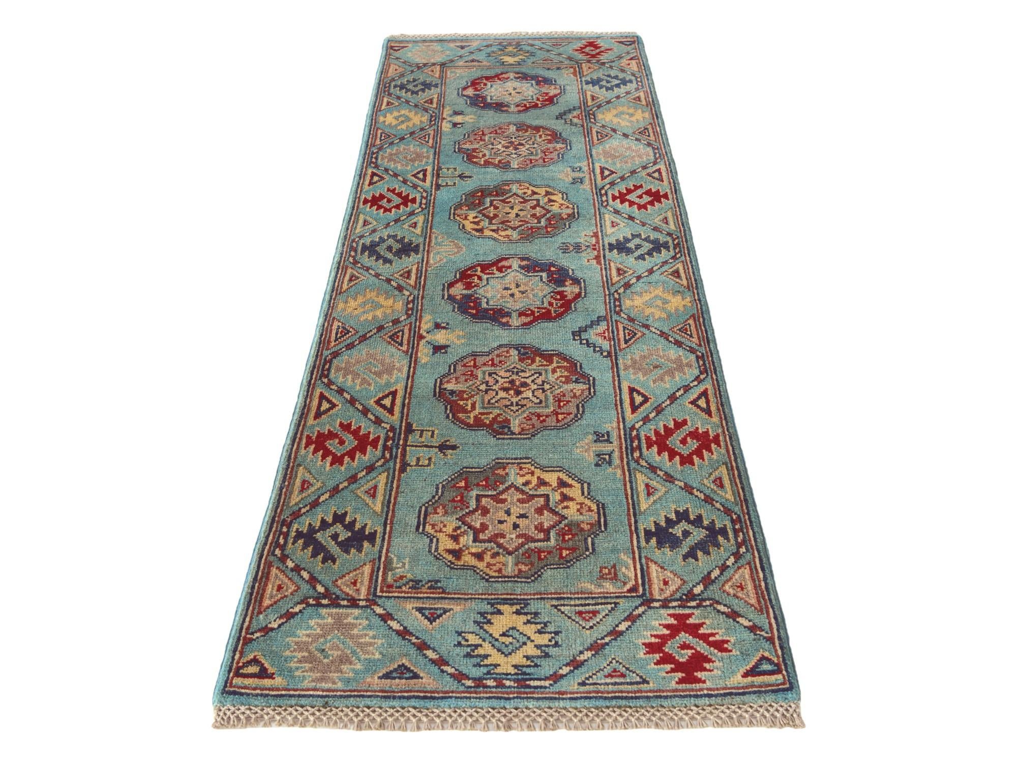 2' 1 x 6' 1 Hand Knotted Kazak Runner Rug