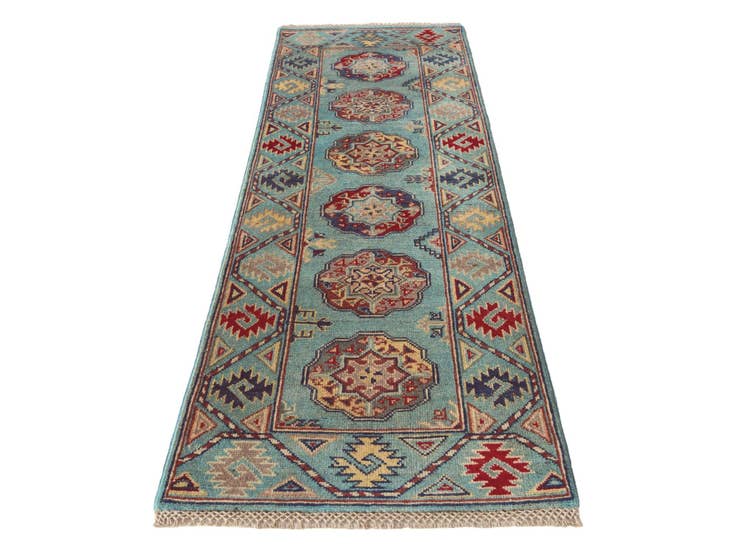 Detail image of 2' 1 x 6' 1 Hand Knotted Kazak Runner Rug