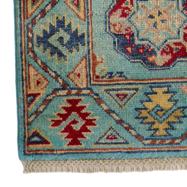 Detail image of 2' 1 x 6' 1 Hand Knotted Kazak Runner Rug
