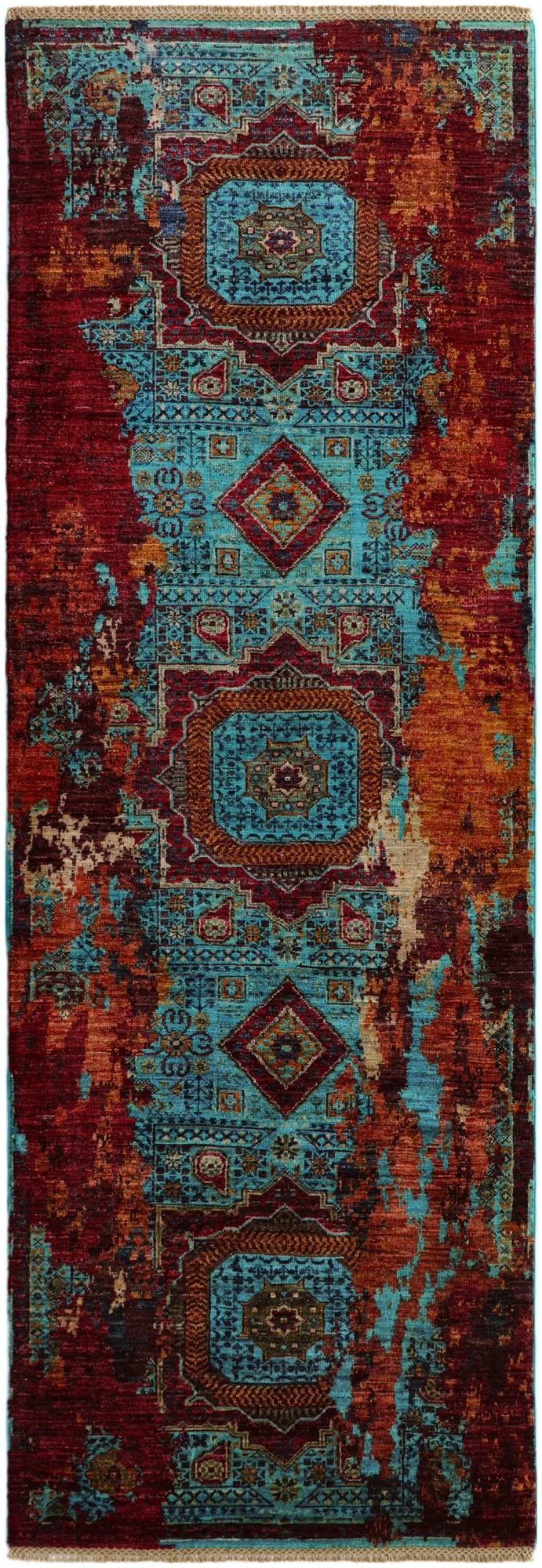 2' 11 x 8' 6 Hand Knotted Mamluk Ziegler Runner Rug