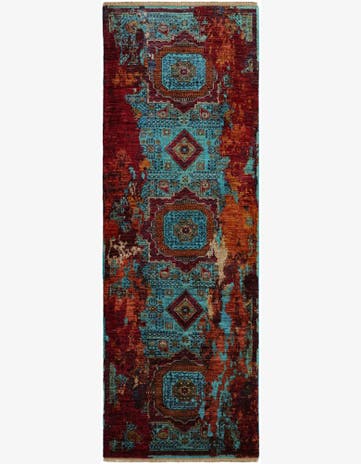 2' 11 x 8' 6 Hand Knotted Mamluk Ziegler Runner Rug