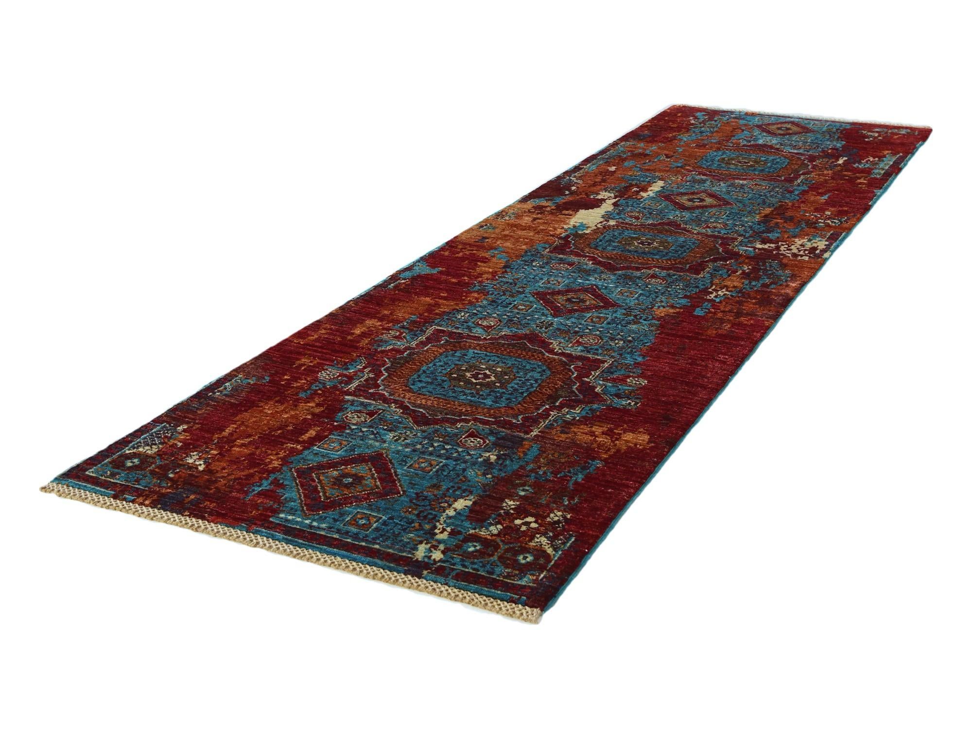 2' 11 x 10' 4 Hand Knotted Mamluk Ziegler Runner Rug