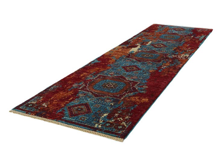 Detail image of 2' 11 x 10' 4 Hand Knotted Mamluk Ziegler Runner Rug