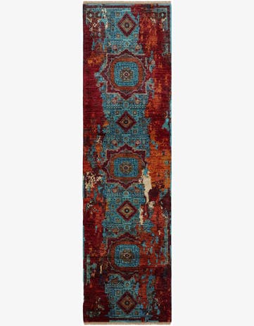 2' 11 x 10' 4 Hand Knotted Mamluk Ziegler Runner Rug