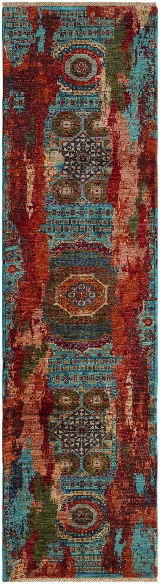2' 9 x 9' 11 Hand Knotted Mamluk Ziegler Runner Rug
