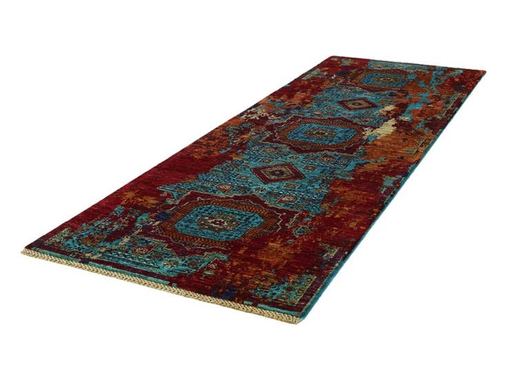 Detail image of 2' 11 x 8' 4 Hand Knotted Mamluk Ziegler Runner Rug