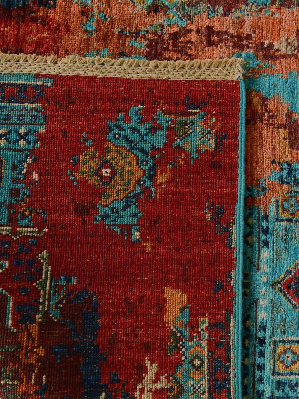 90cm x 255cm Hand Knotted Mamluk Ziegler Runner Rug