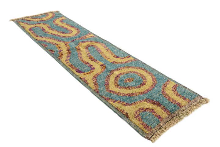 2' 8 x 10' Hand Knotted Moroccan Wool Runner Rug