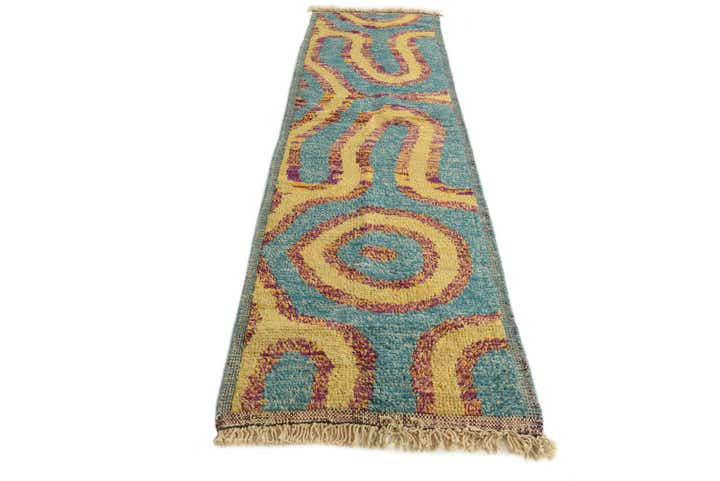 2' 8 x 10' Hand Knotted Moroccan Wool Runner Rug