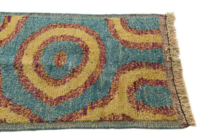 2' 8 x 10' Hand Knotted Moroccan Wool Runner Rug