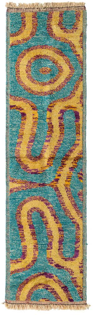 2' 8 x 10' Hand Knotted Moroccan Wool Runner Rug